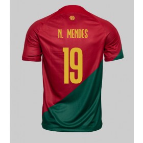 Portugal Nuno Mendes #19 Hemmakläder VM 2022 Kortärmad